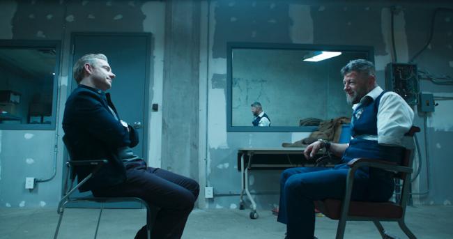 Martin Freeman & Andy Serkis in Black Panther Martin Freeman & Andy Serkis in Black Panther