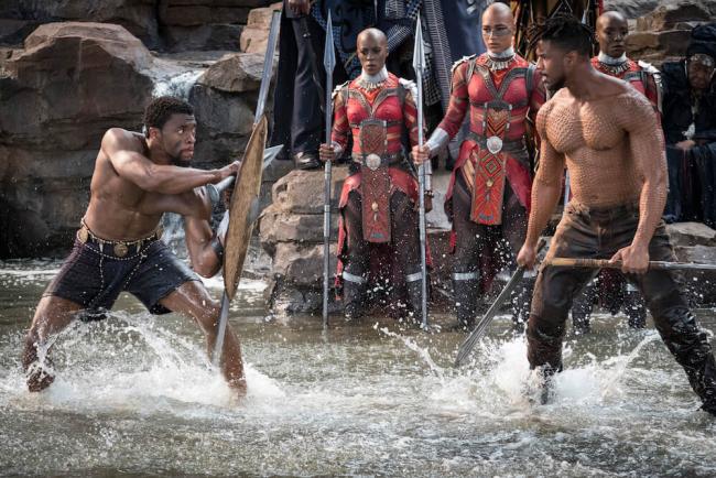 T'Challa kämpft gegen Killmonger T'Challa kämpft gegen Killmonger