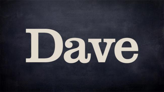 Schriftzug-Logo des britischen Senders Dave
