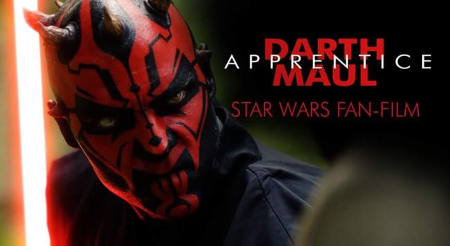 Promobild mit Darth Maul und Schriftzug Darth Maul: Aprentice - ein Star Wars-Fanfilm