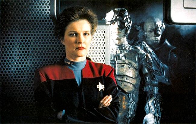 Captain Janeway (Kate Mulgrew) und ein Borg
