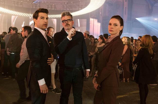 Mission Impossible Regisseur Christopher McQuarrie, Rebecca Ferguson und Tom Cruise