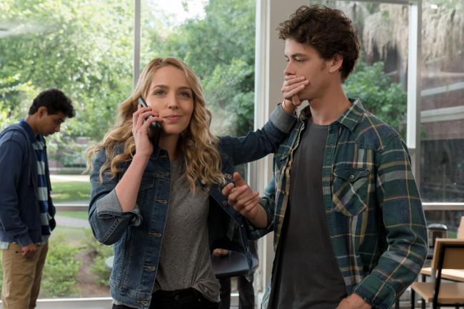Jessica Rothe & Israel Broussard in Happy Death Day 2U
