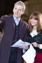 Peter Capaldi und Jenna Coleman an Capaldis erstem Drehtrag