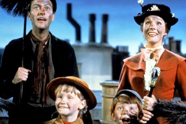 Dick Van Dyke und Julie Andrews in Mary Poppins