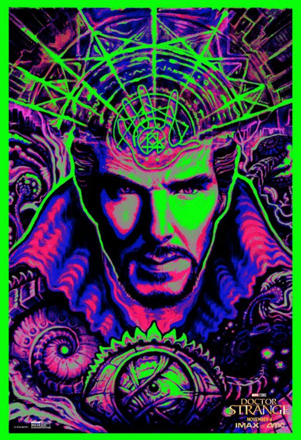 Psychedelisches Schwarzlichtposter zu Marvels Doctor Strange Psychedelisches Schwarzlichtposter zu Marvels Doctor Strange