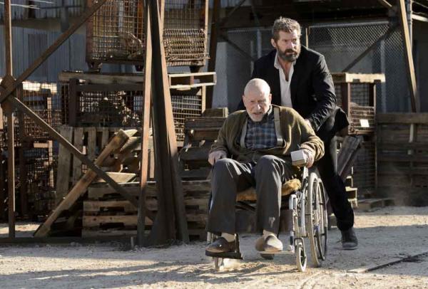 Szenenbild aus Logan: Charles Xavier (Patrick Stewart) und Logan (Hugh Jackman)