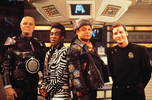 Die vier Crewmitglieder aus der britischen Sci-Fi-Comedy Red Dwarf