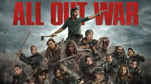 All out War - Key-Art Banner für Staffel 8 von The Walking Dead