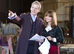 Peter Capaldi und Jenna Coleman an Capaldis erstem Drehtrag