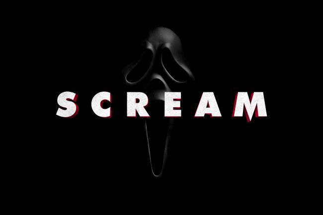 Logo für Scream 5 mit Ghostfacemaske Logo Scream Ghostface